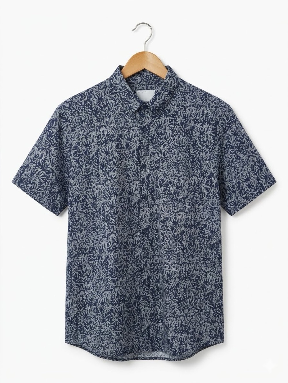 Your Neighbors Print Short Sleeve Button Down Shirt - XL, Linen/Cotton